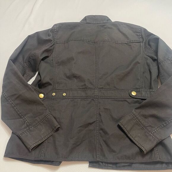 J. Crew Relaxed Boyfriend Field Wax Dark Grey Jacket Size Medium - Picture 8 of 9